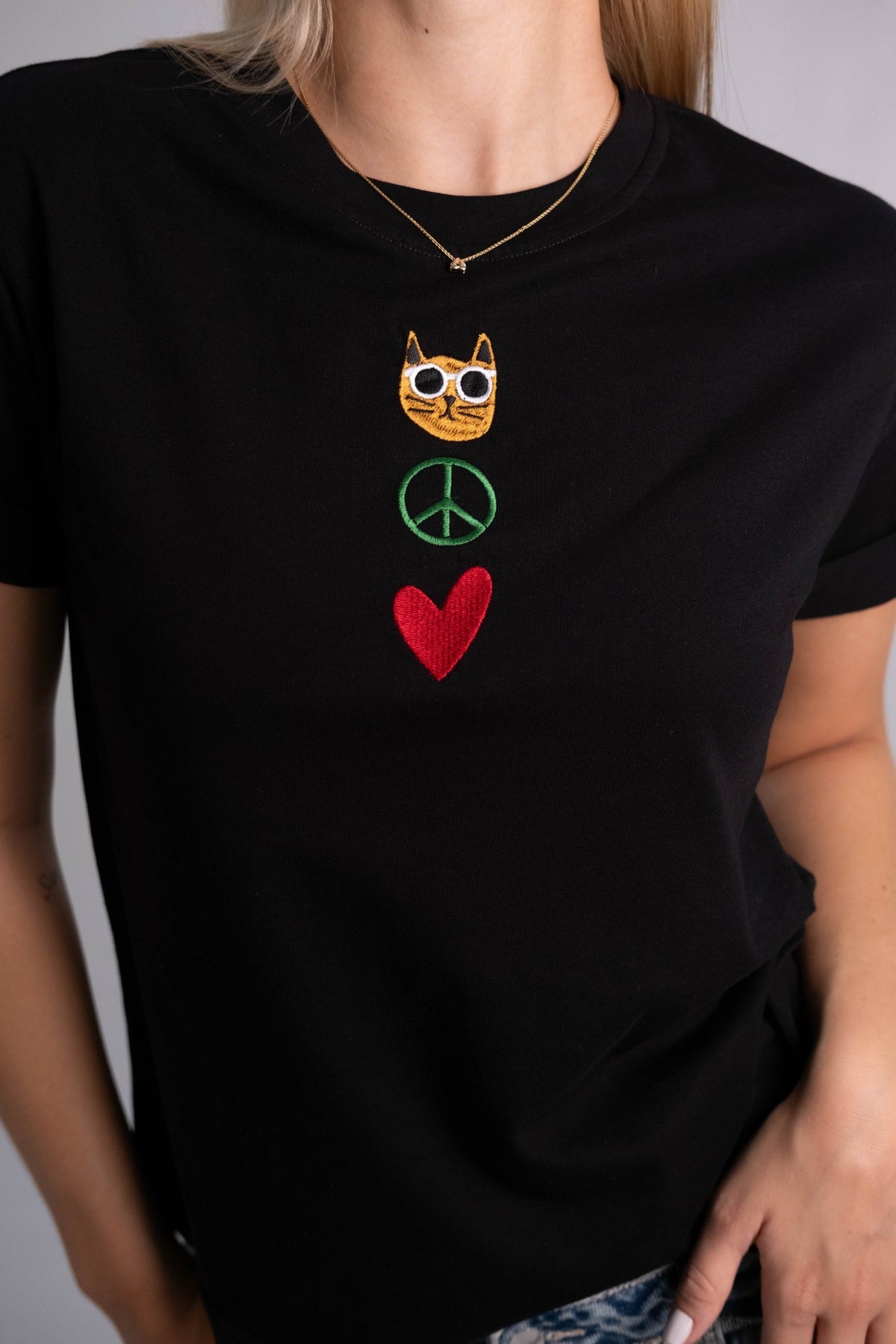 Camiseta Gato Símbolos