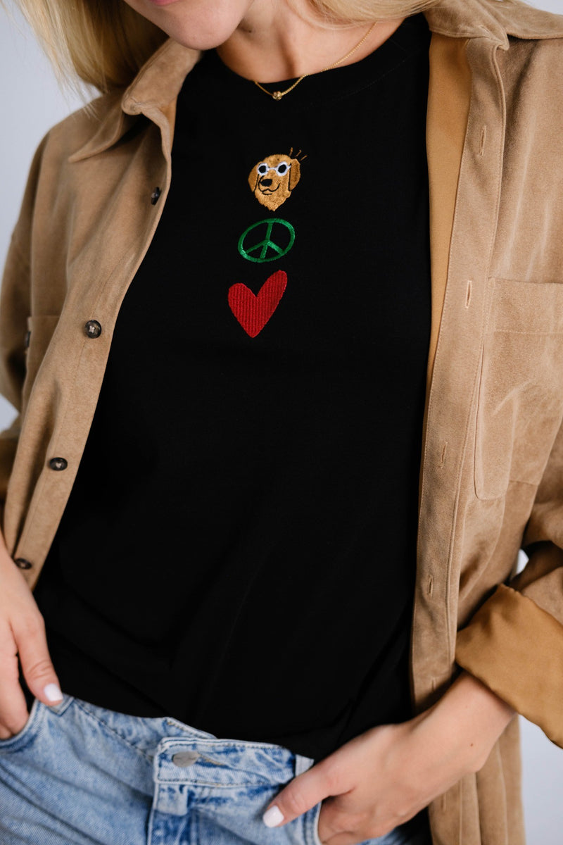 Camiseta Perro Símbolos