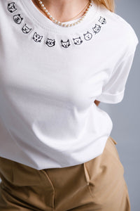 Camiseta Cuello Gatos
