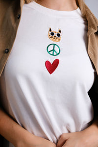 Camiseta Gato Símbolos