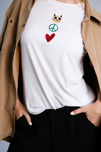 Camiseta Gato Símbolos