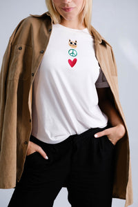 Camiseta Gato Símbolos