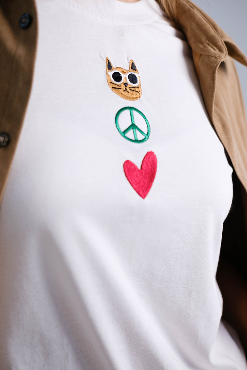 Camiseta Gato Símbolos