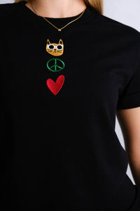 Camiseta Gato Símbolos