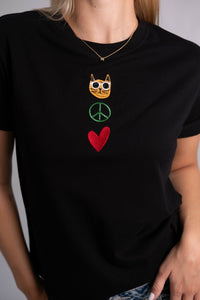 Camiseta Gato Símbolos