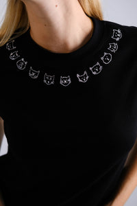 Camiseta Cuello Gatos