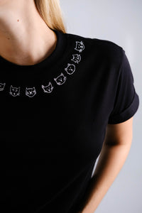 Camiseta Cuello Gatos