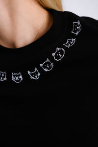 Camiseta Cuello Gatos
